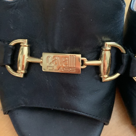 Roberto Cavalli classic horsebit heeled loafers slip ons Sandals - Picture 3 of 5